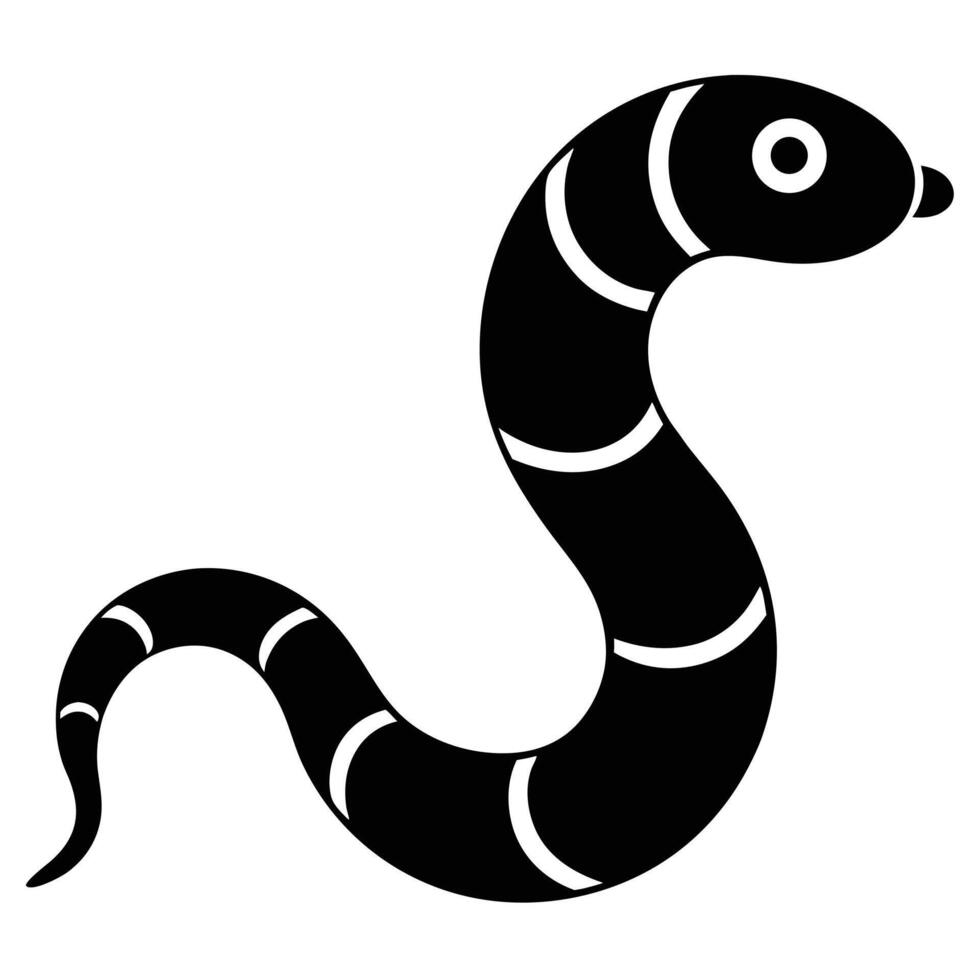 Black and white snake illustration vector