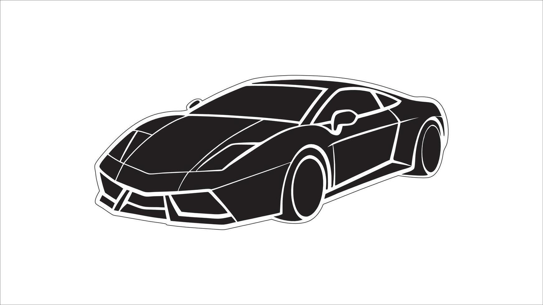 Dominant Sports Car With Precision Lines. cartoon car isolated on white background vector
