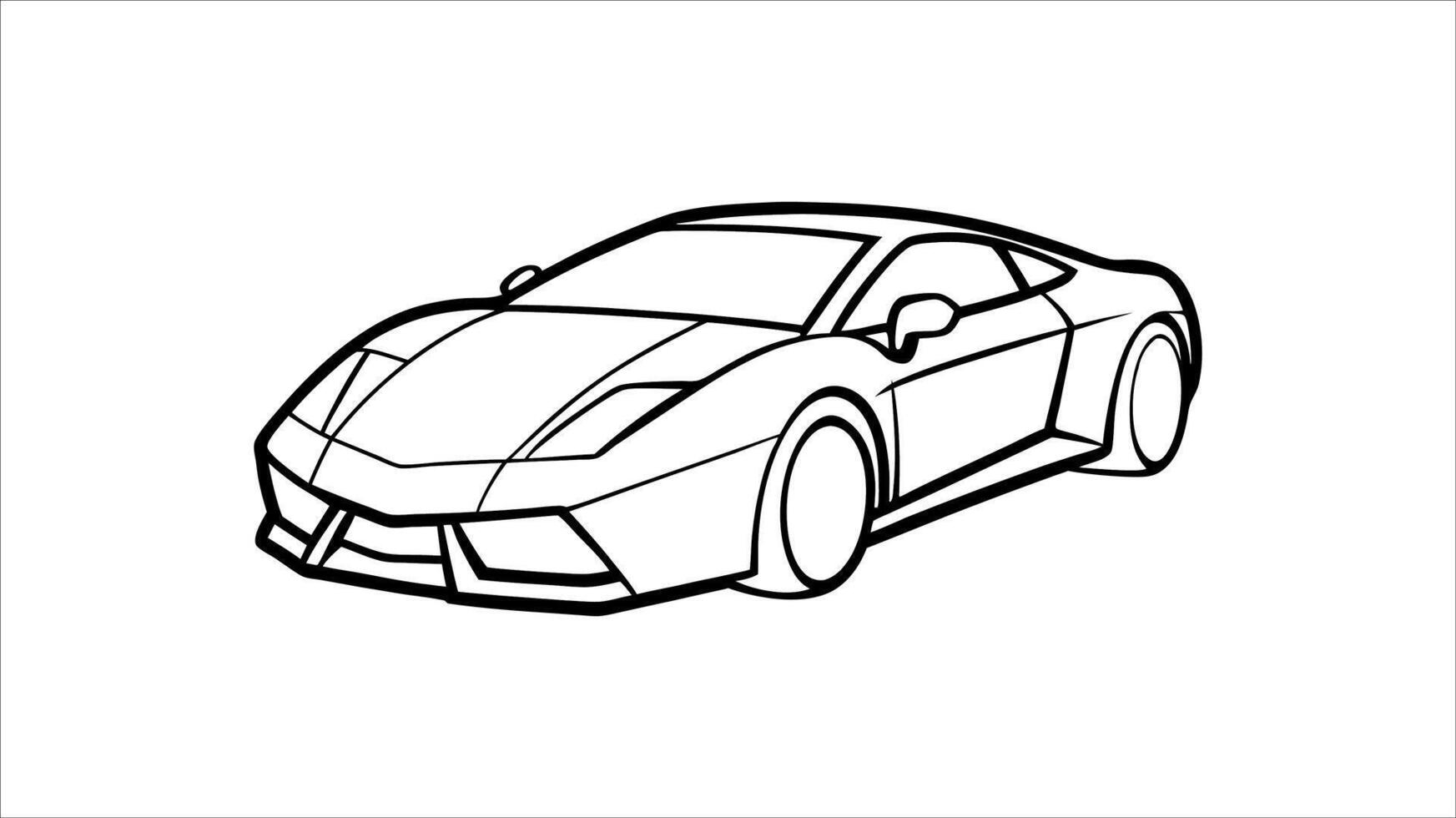 Dominant Sports Car With Precision Lines. cartoon car isolated on white vector