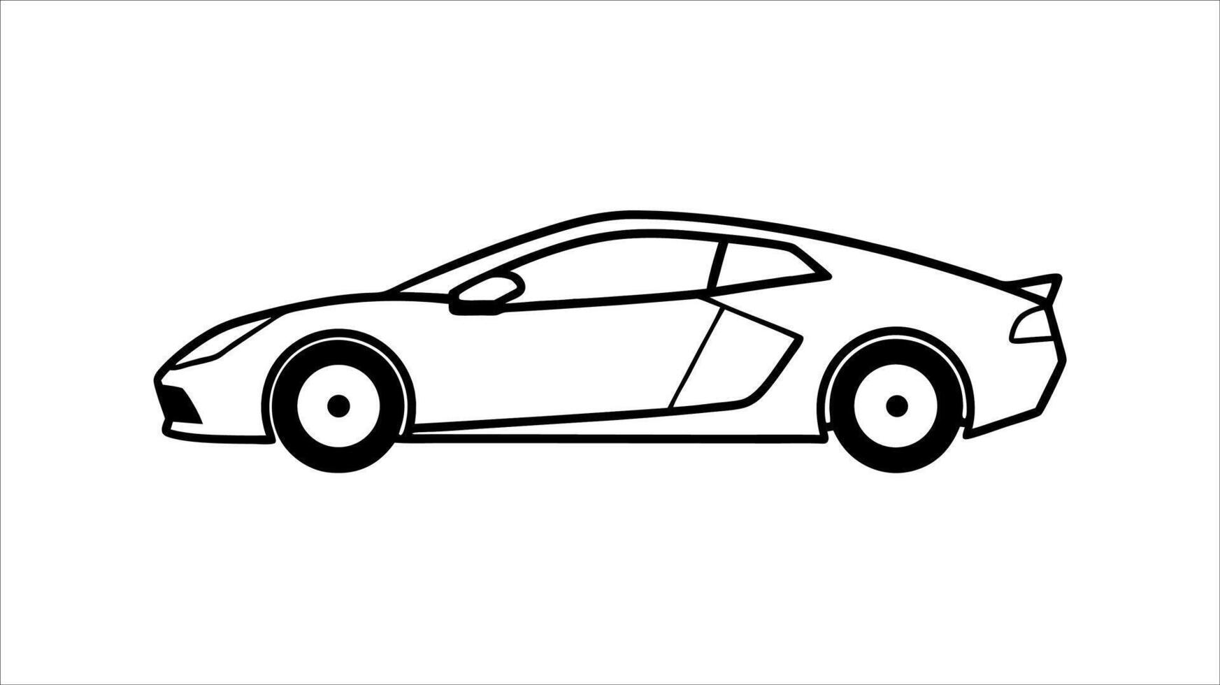 Sports Car Built for Sheer Acceleration. black sports car. sport car vector