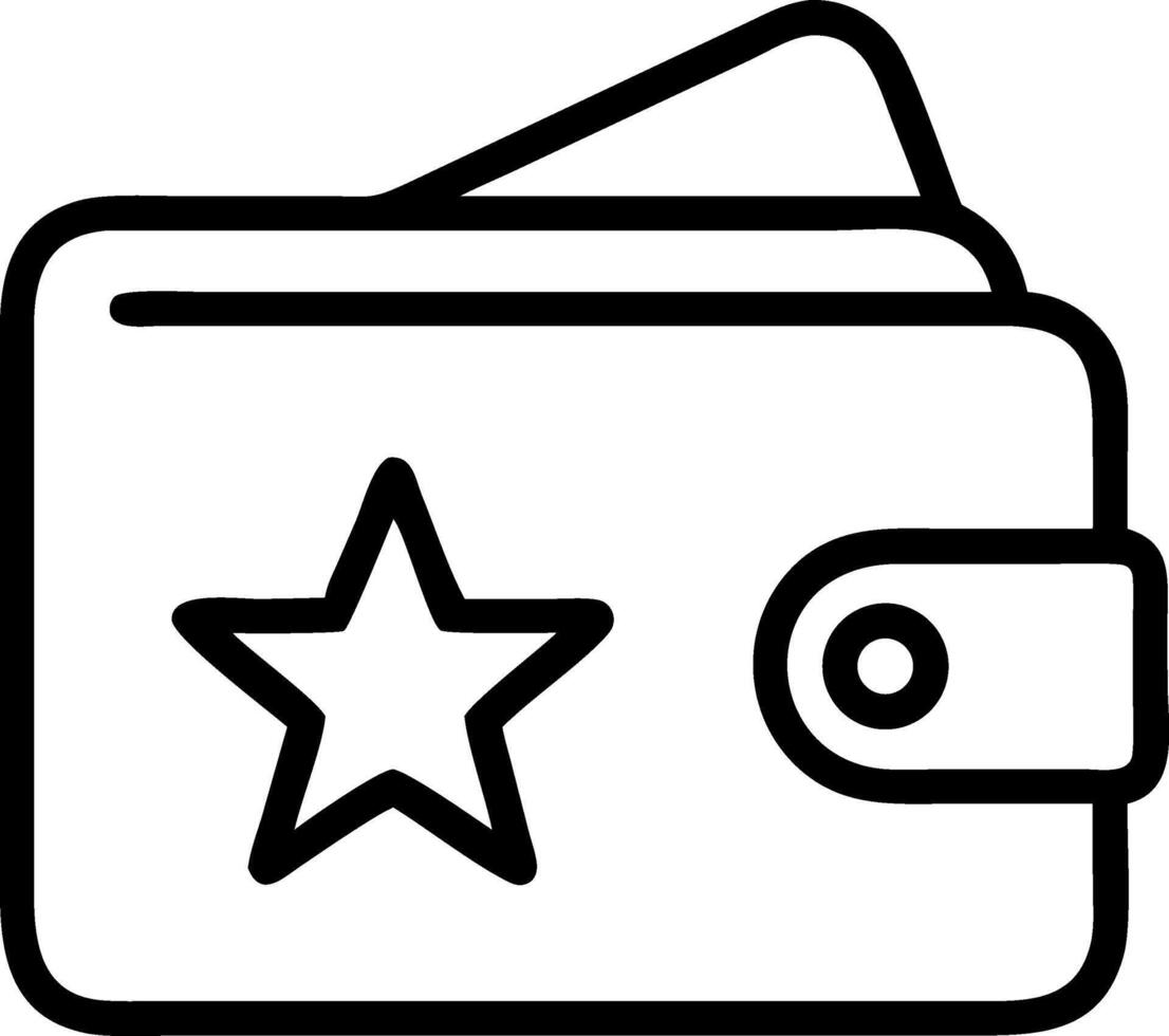 walet featuring a star badge, indicating a premium user. vector
