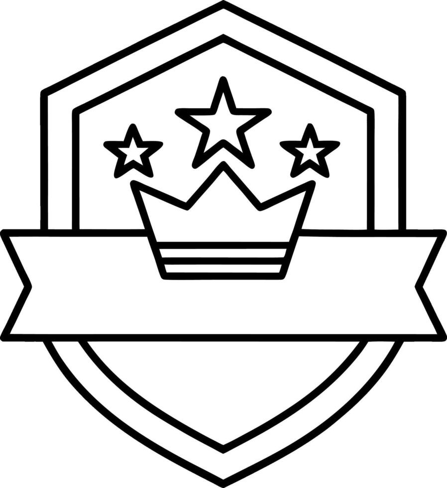 A badge with a crown and stars vector