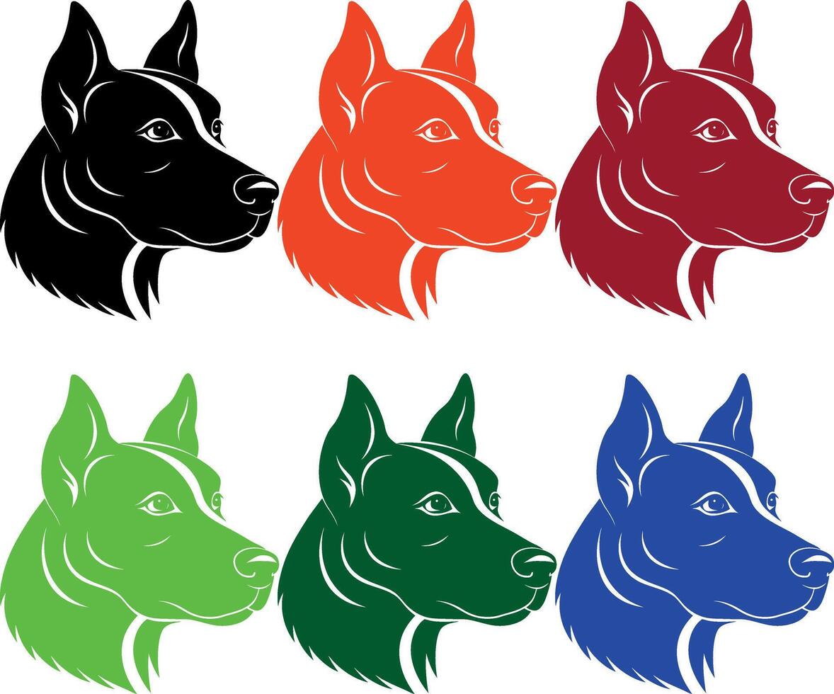Dog head silhouette vector