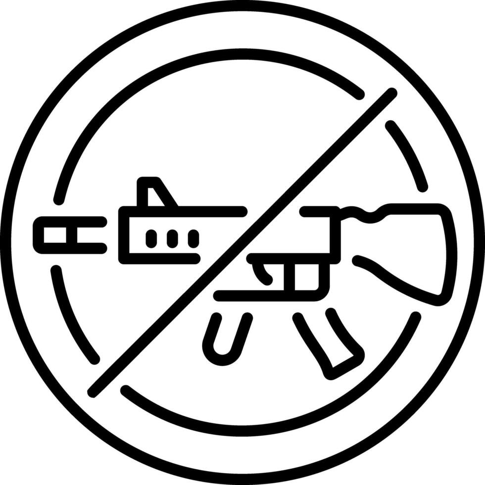 Stop violence icon in linear style vector