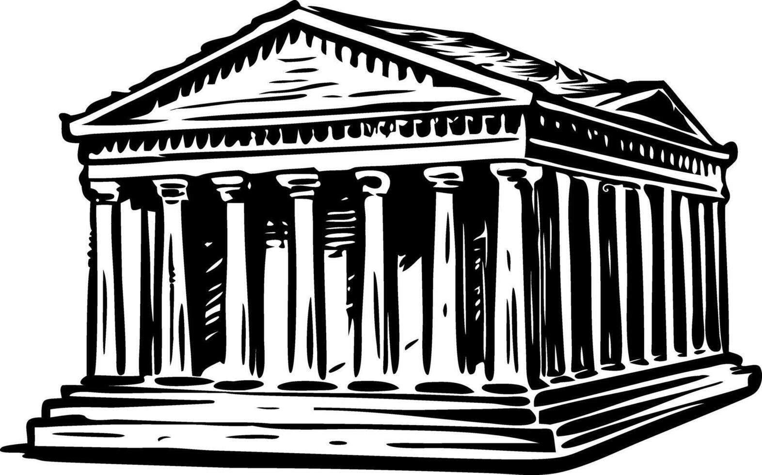 A court building illustration in vintage style vector