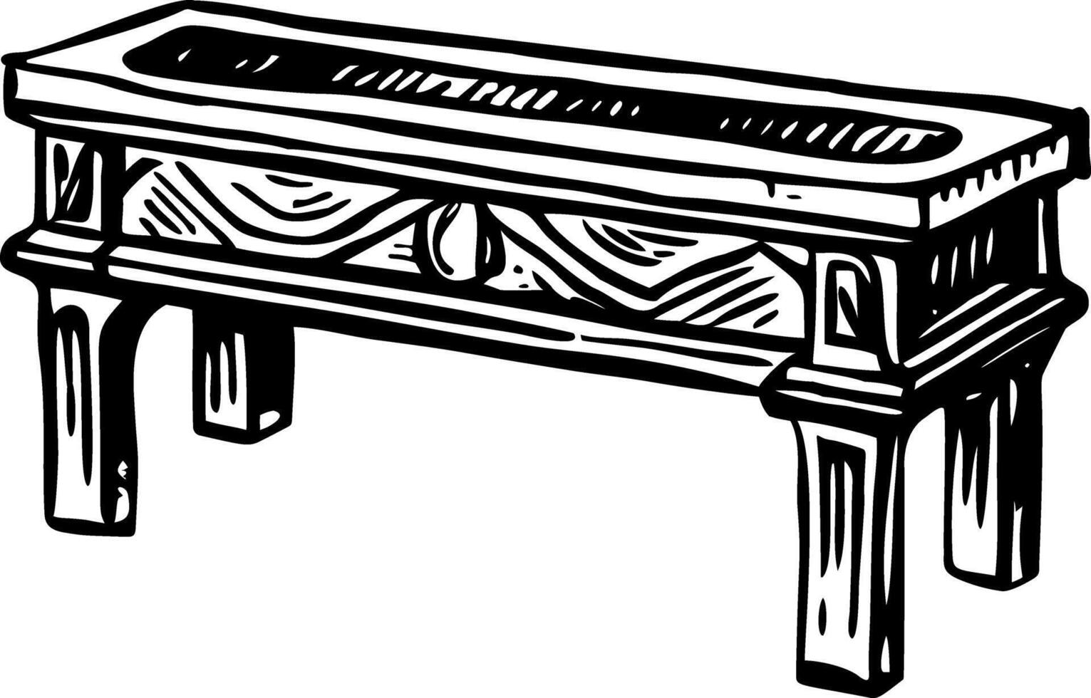 A glyph style illustration representing an altar rail vector