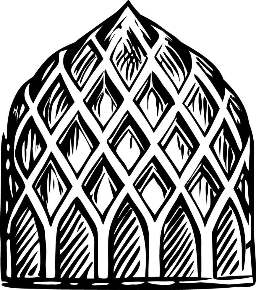An illustration of a holy place designed in sketchy style vector