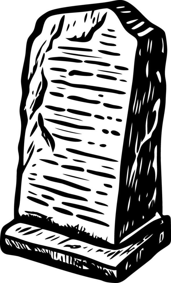 A glyph style illustration representing a petition stone vector