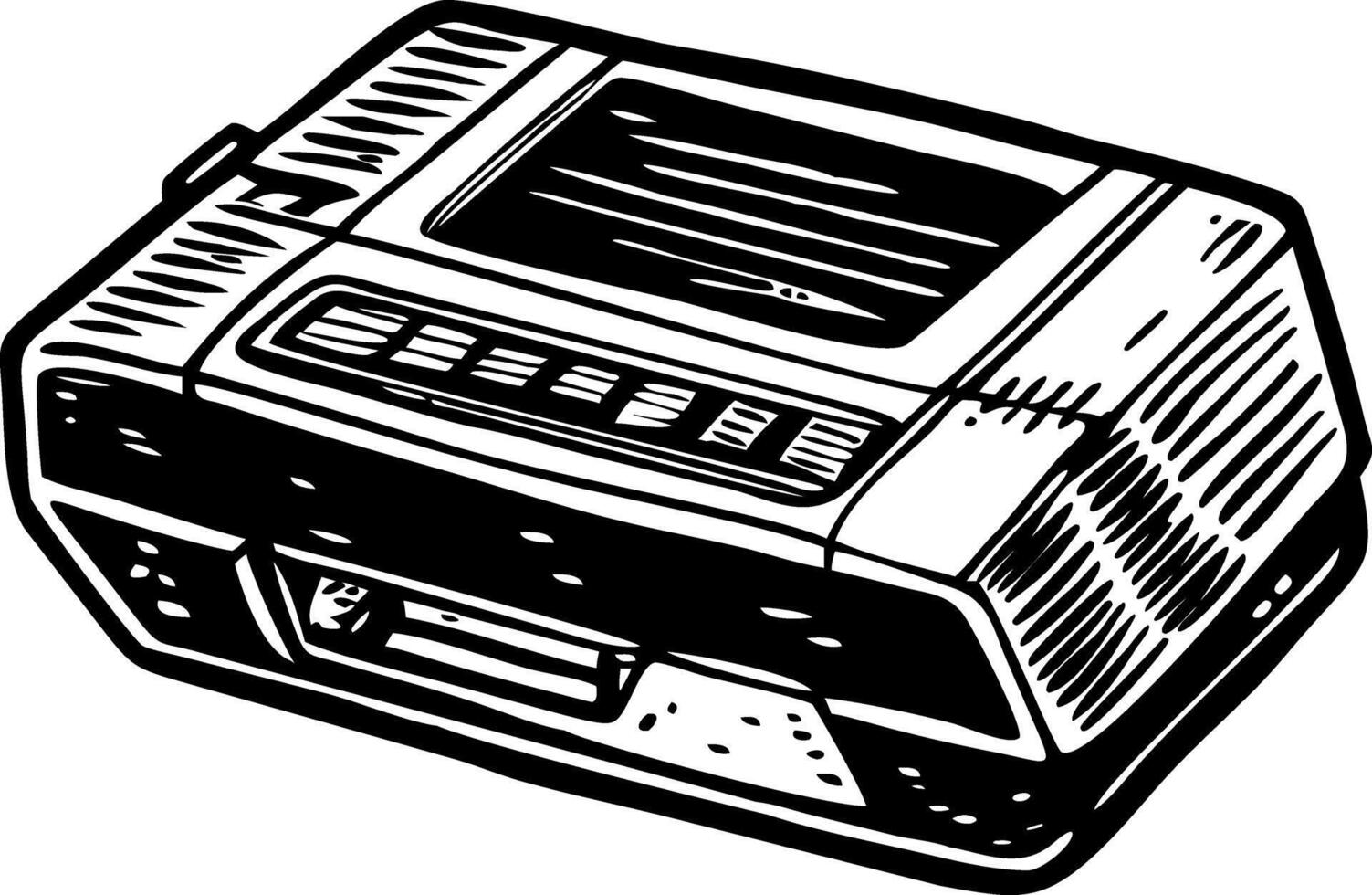 A glyph style icon of handheld game device vector