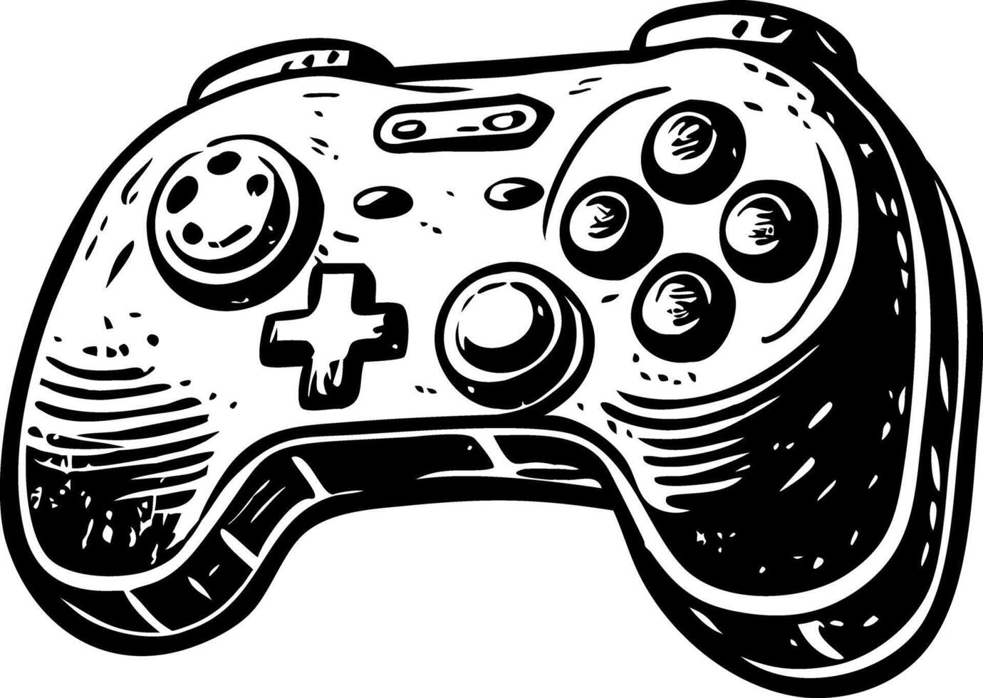 A vintage style icon of retro game controller vector