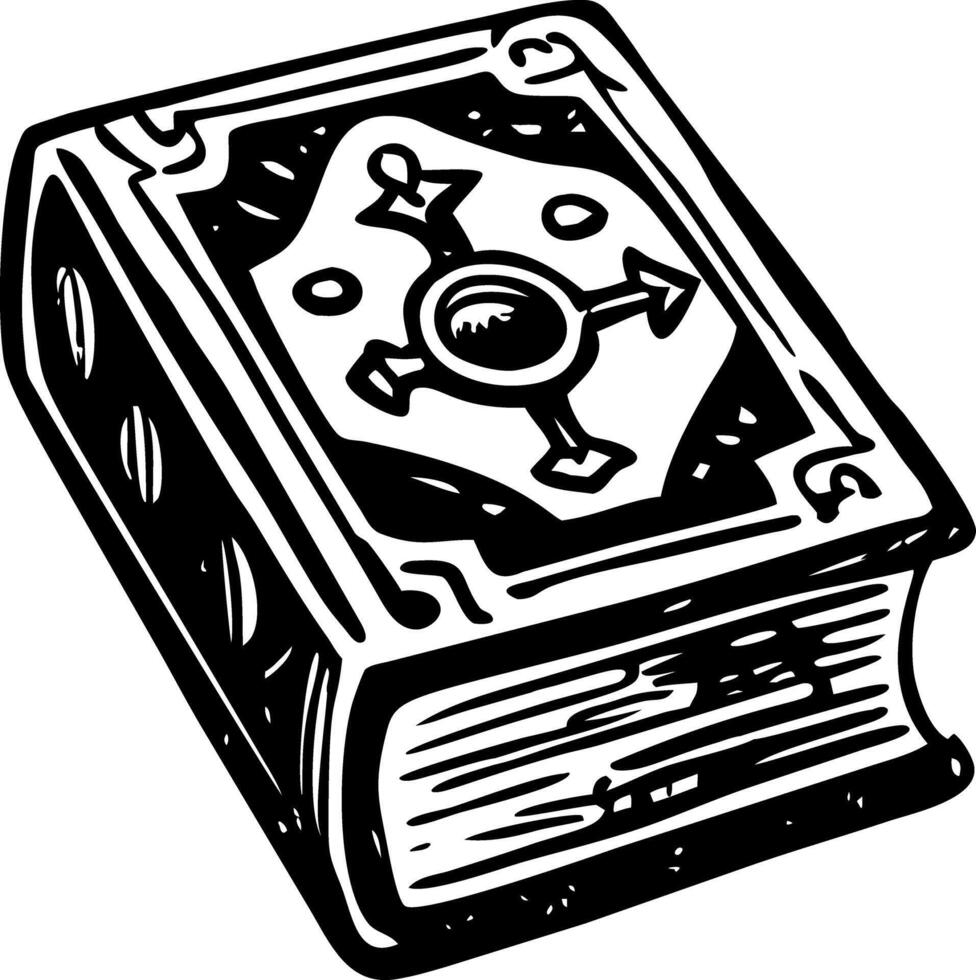 A vintage style icon of printed game manual vector