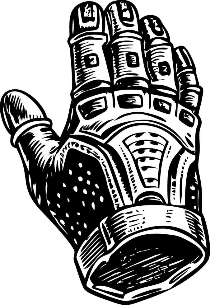 An icon of gaming glove designed in glyph style vector