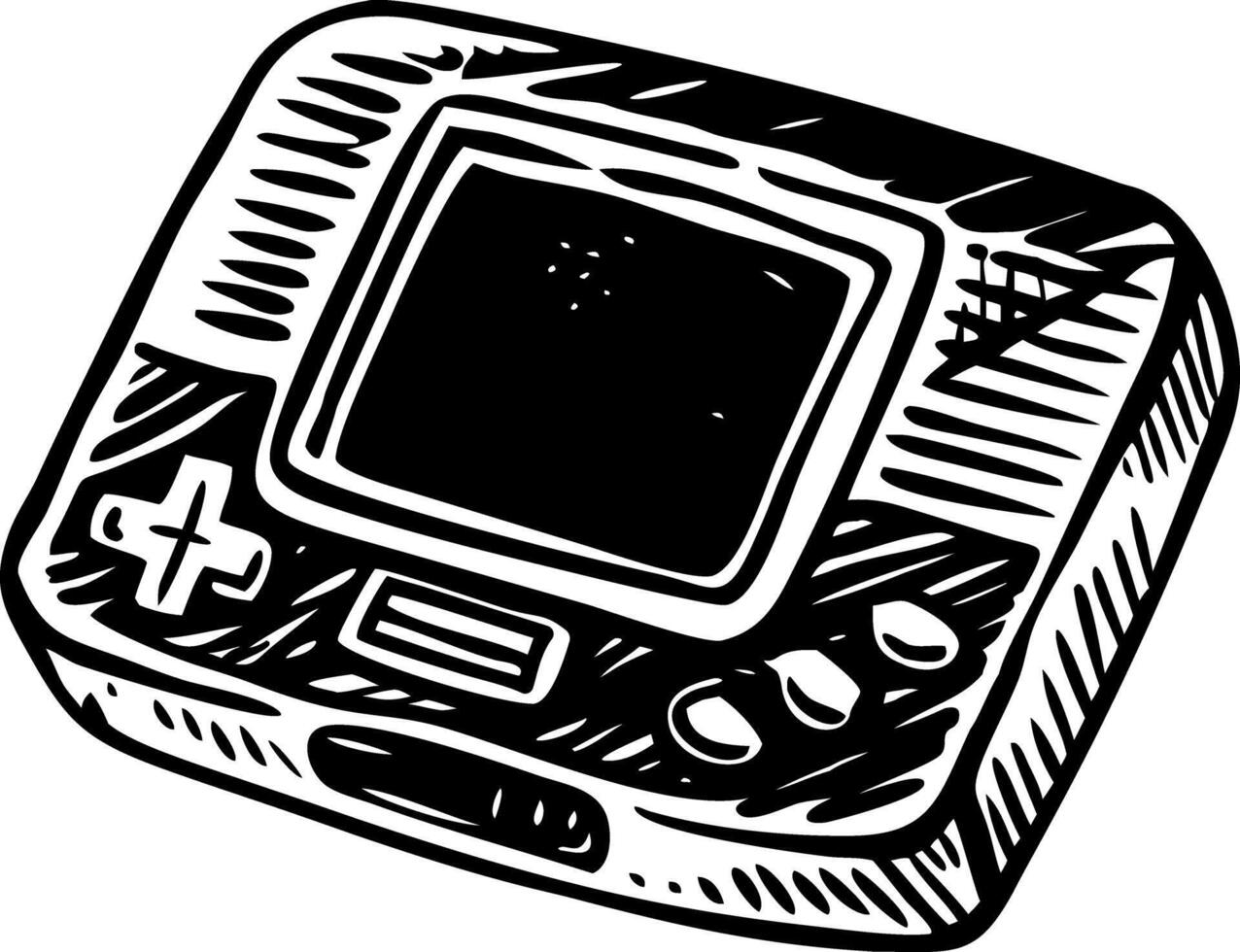 A glyph style icon depicting modern console game vector