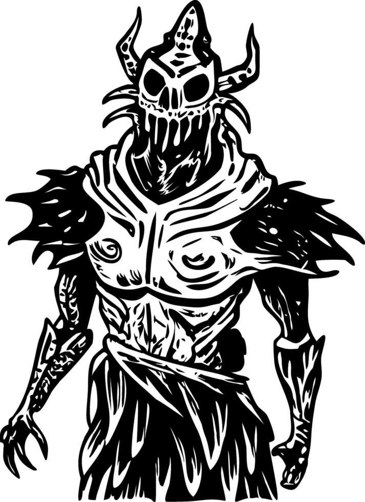A vintage style icon showing hero gaming character vector