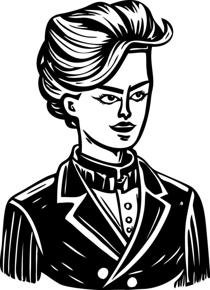 A sketchy style icon of detailed gaming figure vector