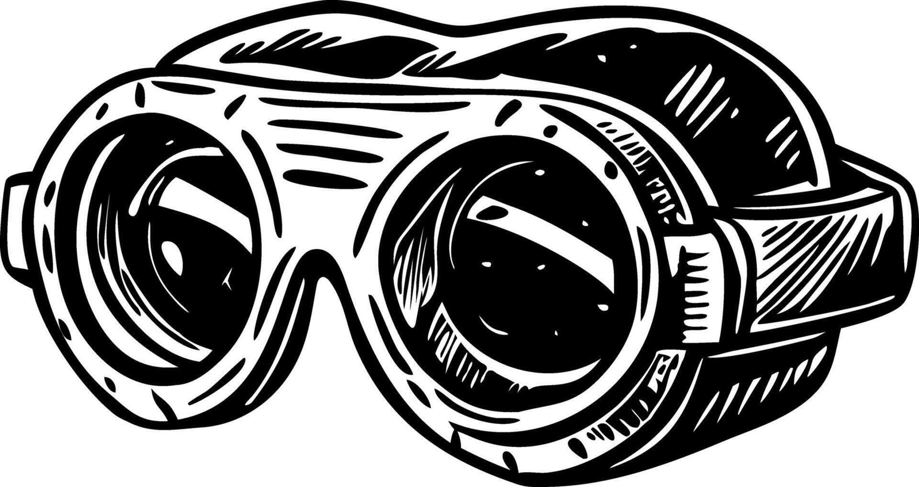 A glyph style icon showing high-tech gaming goggles vector