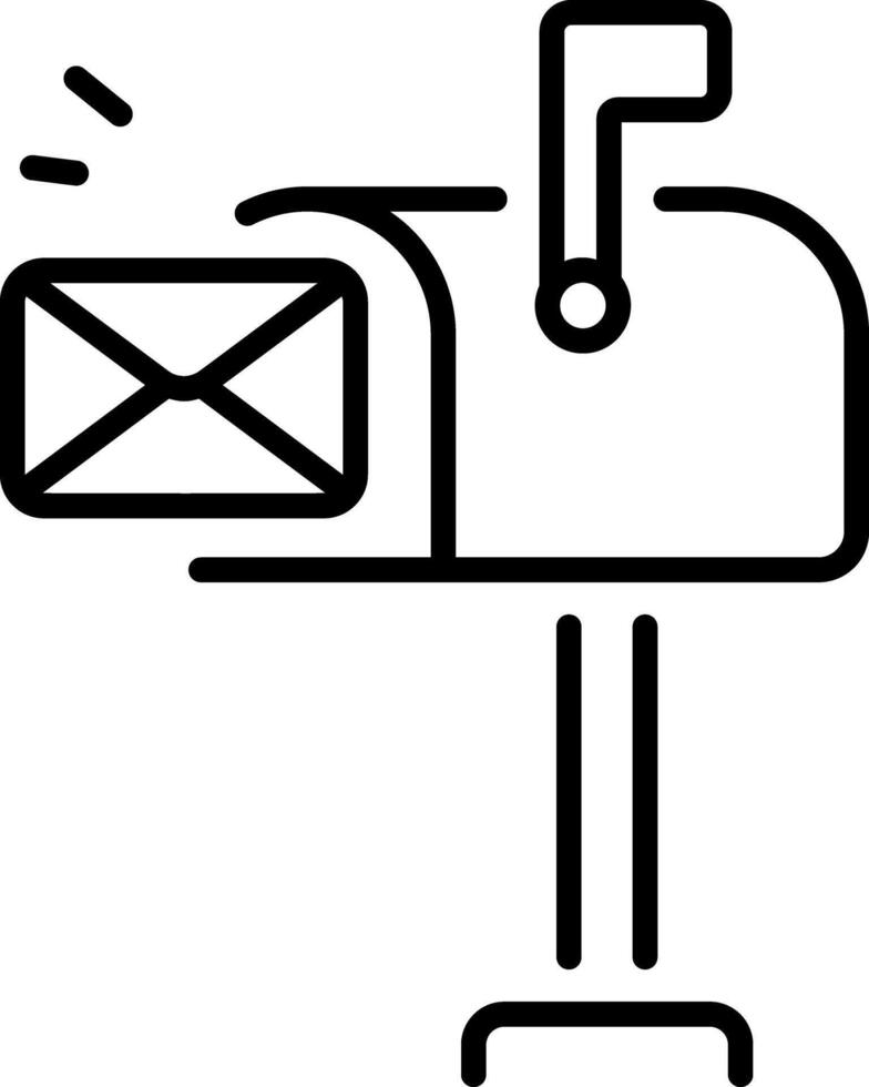 A line style icon of mail slot vector