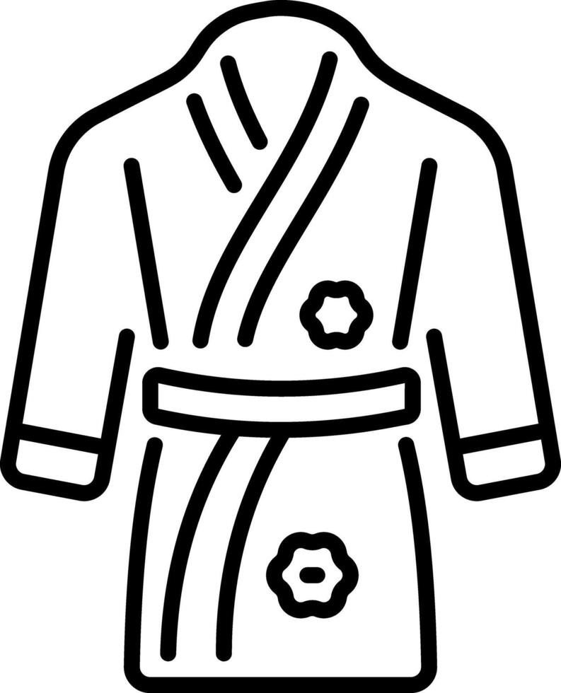 A line style icon of kimono dress vector