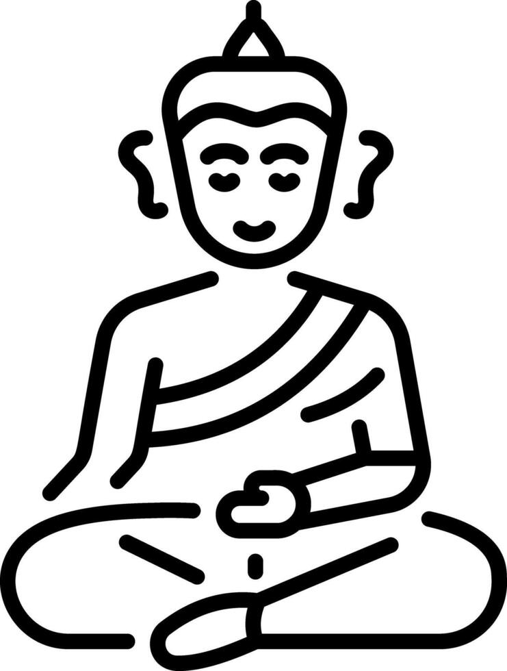 A line style icon of buddhism vector