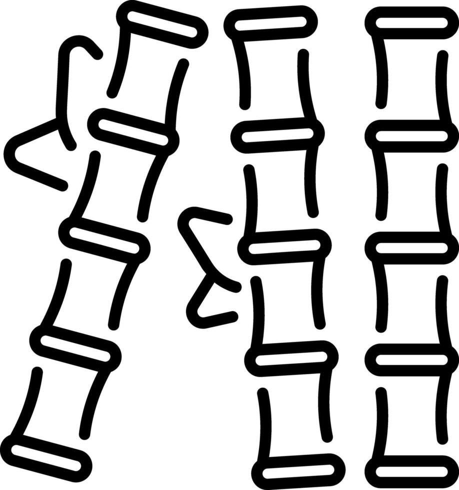 A linear style icon of bamboo vector