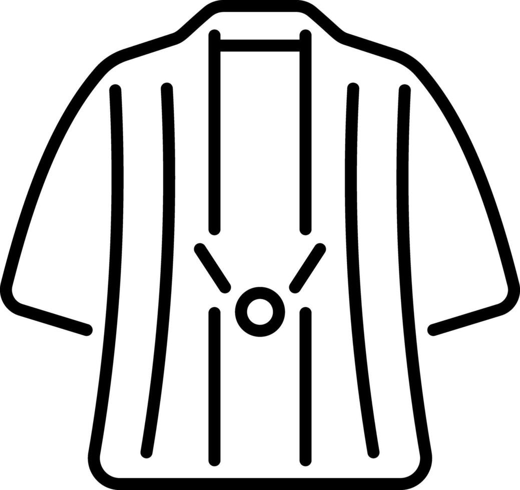 A line style icon of haori vector