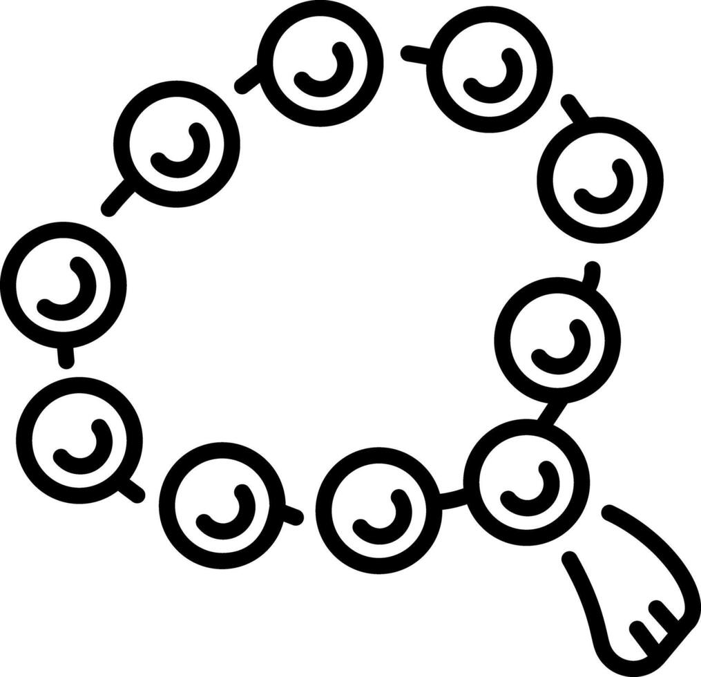 A line style icon of prayer beads vector