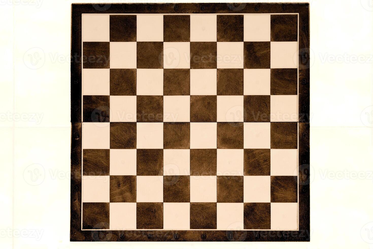Mental thinking.Brown wooden chessboard on a white photo