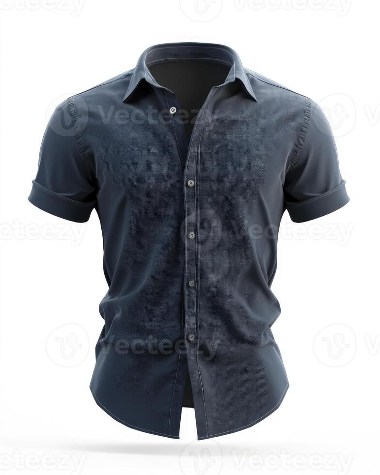 A dark blue shirt on a white background photo