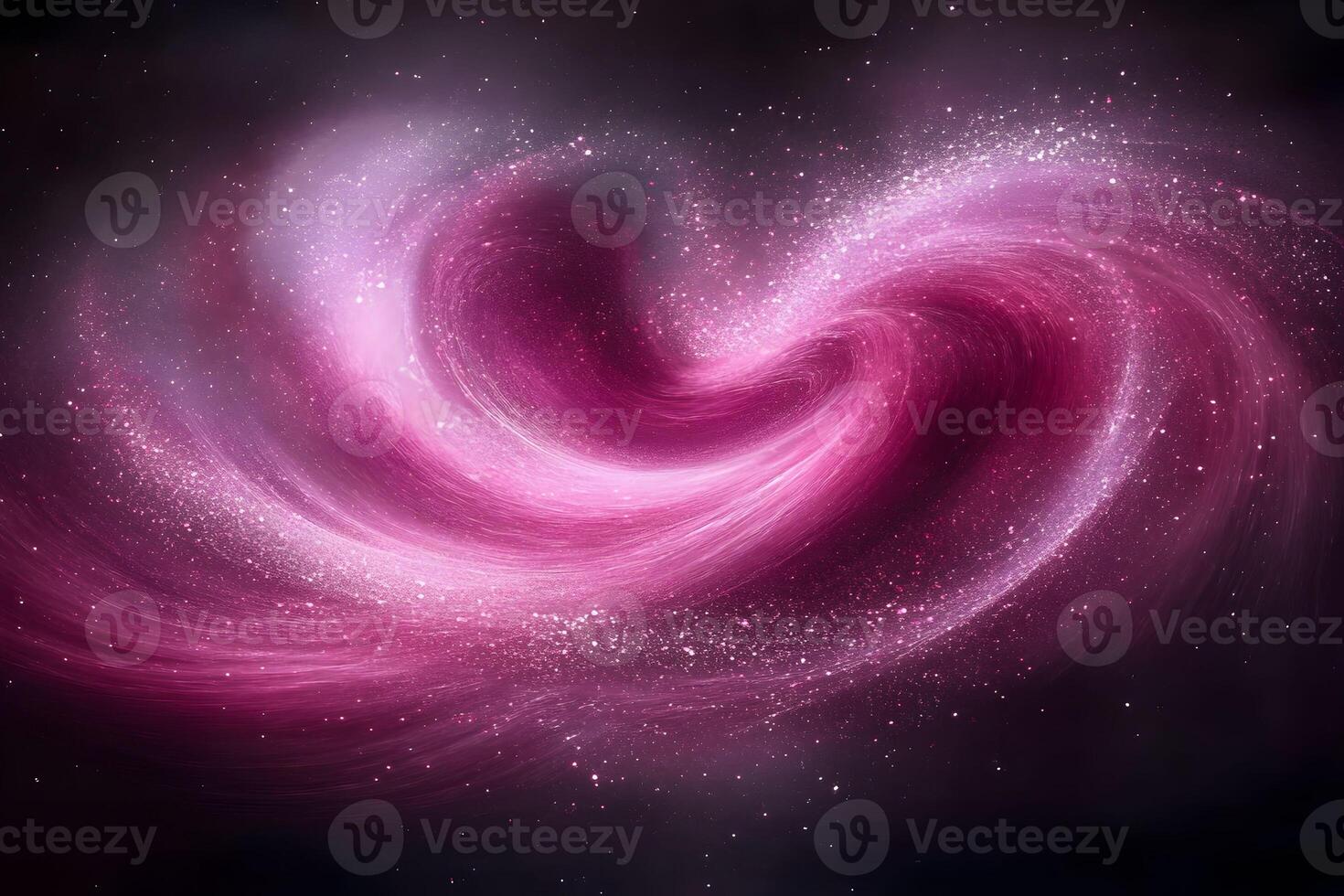 Cosmic Heart Nebula Romantic Pink Swirling Galaxy for Space-Themed Design and Decor photo