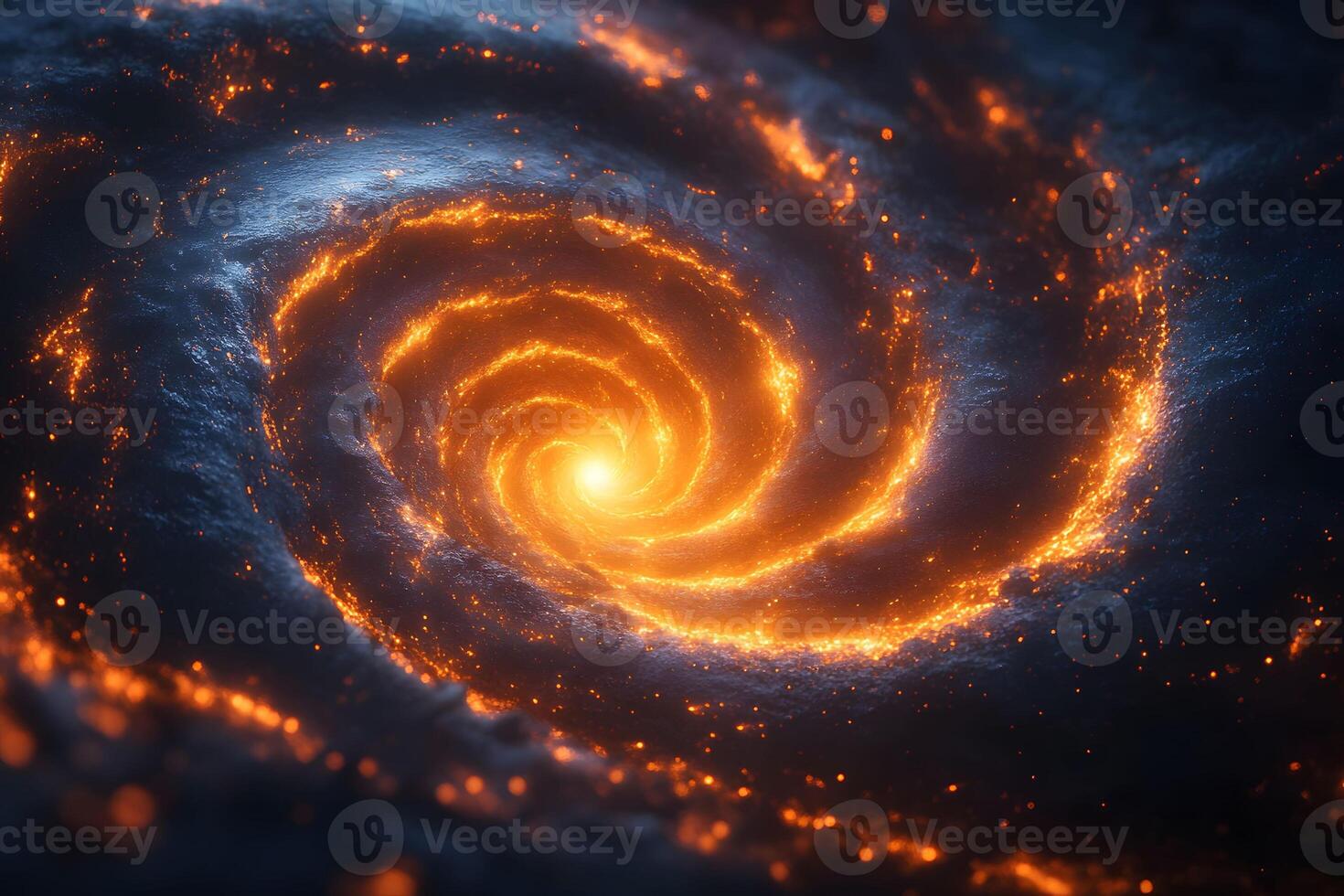 Fiery Cosmic Spiral Stunning Abstract Vortex Design for Posters and Backgrounds photo