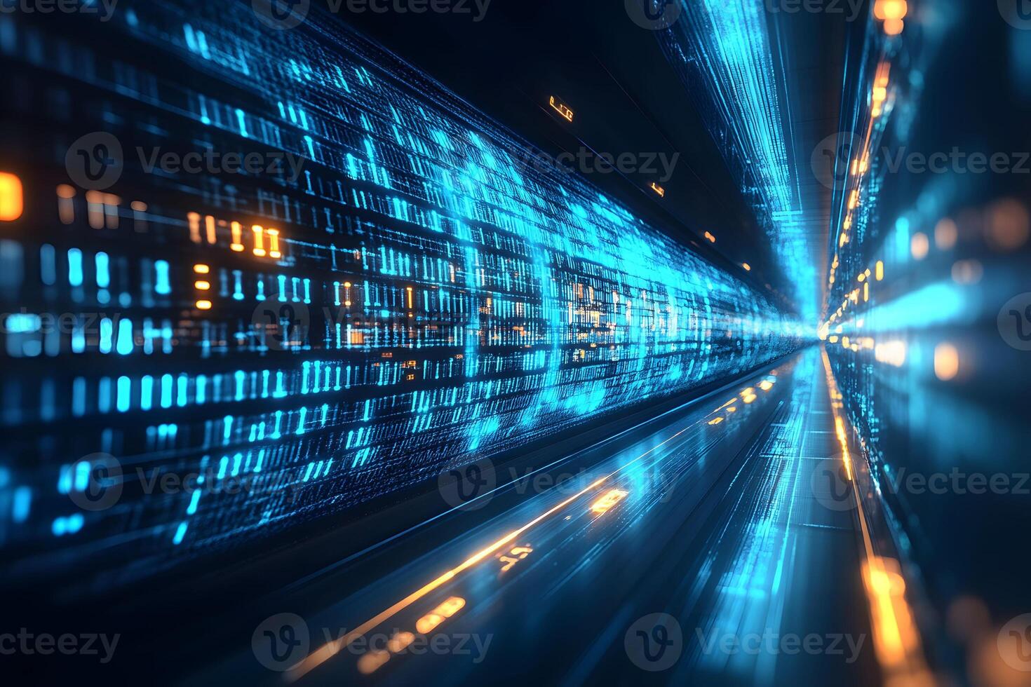 Futuristic Digital Data Stream Background for Technology Design Projects photo