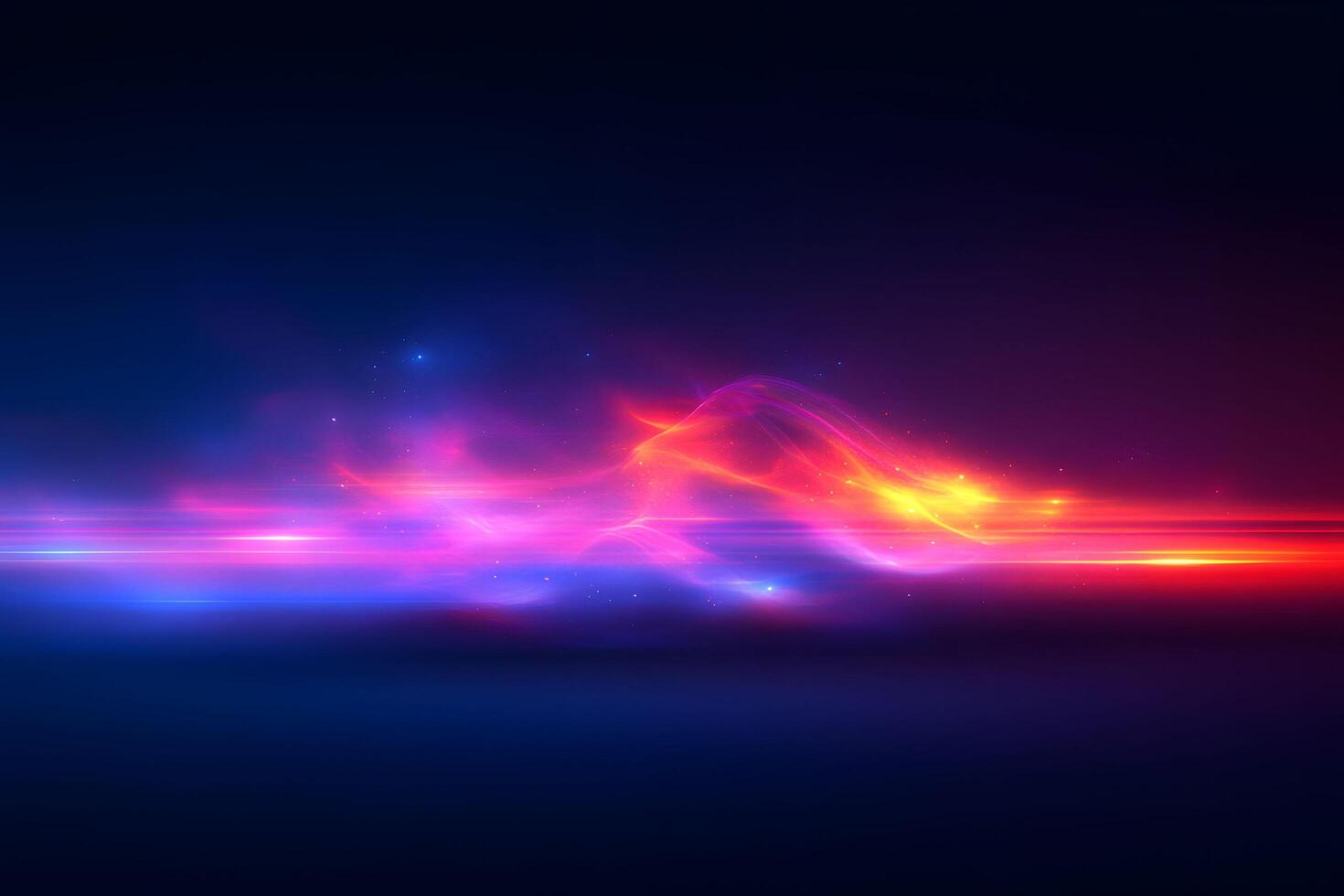 Futuristic Neon Light Waves in Motion for Tech and Design Projects photo
