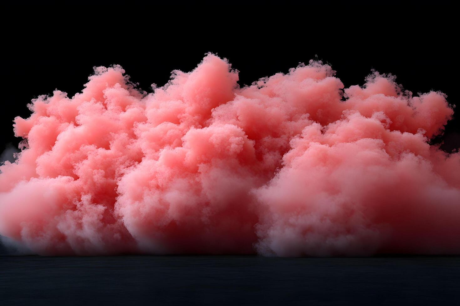 Pink Smoke Cloud Explosion on Dark Background - Abstract Art for Design and Creativity photo