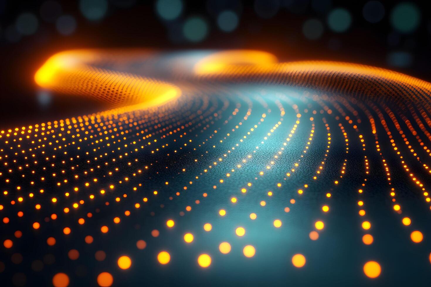 Futuristic Abstract Light Pattern with Glowing Dots for Technology Design photo