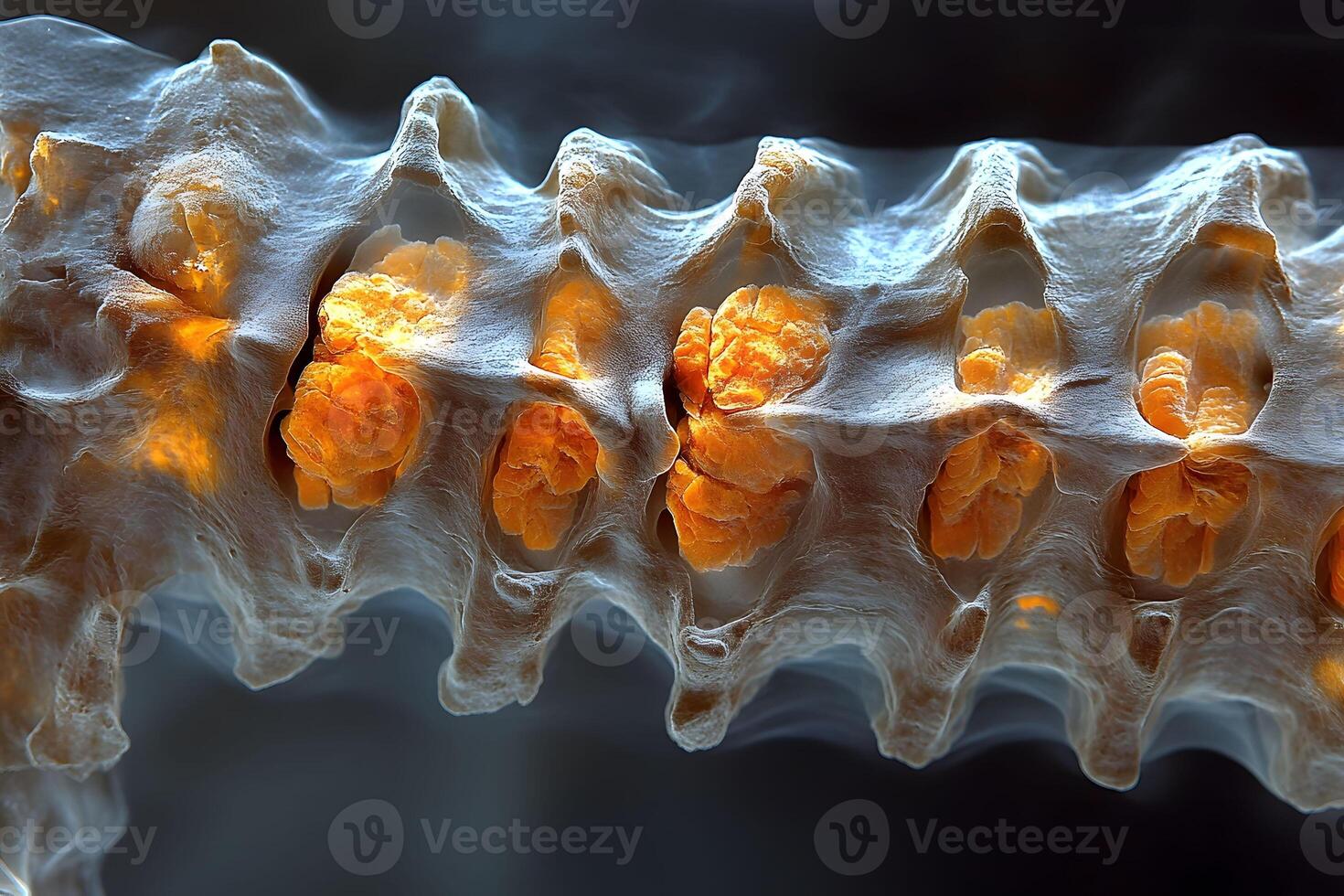 Macro View of Corn Kernels on Cob with Detailed Texture and Lighting for Autumn Harvest Theme photo