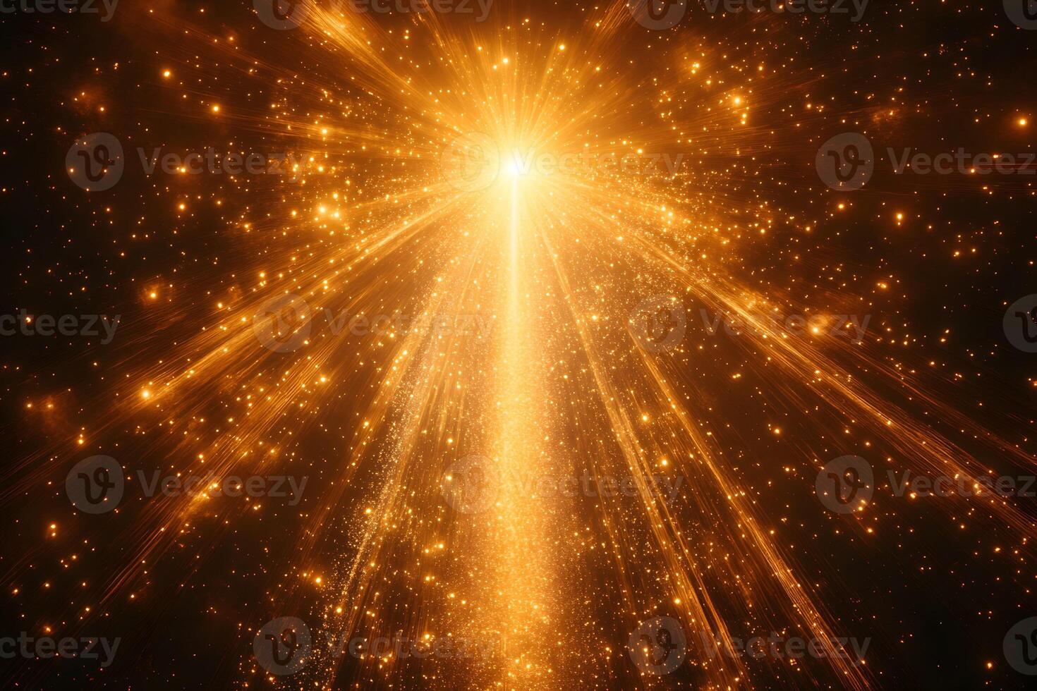 Radiant Gold Burst Abstract Art for Holiday Celebration and Design photo