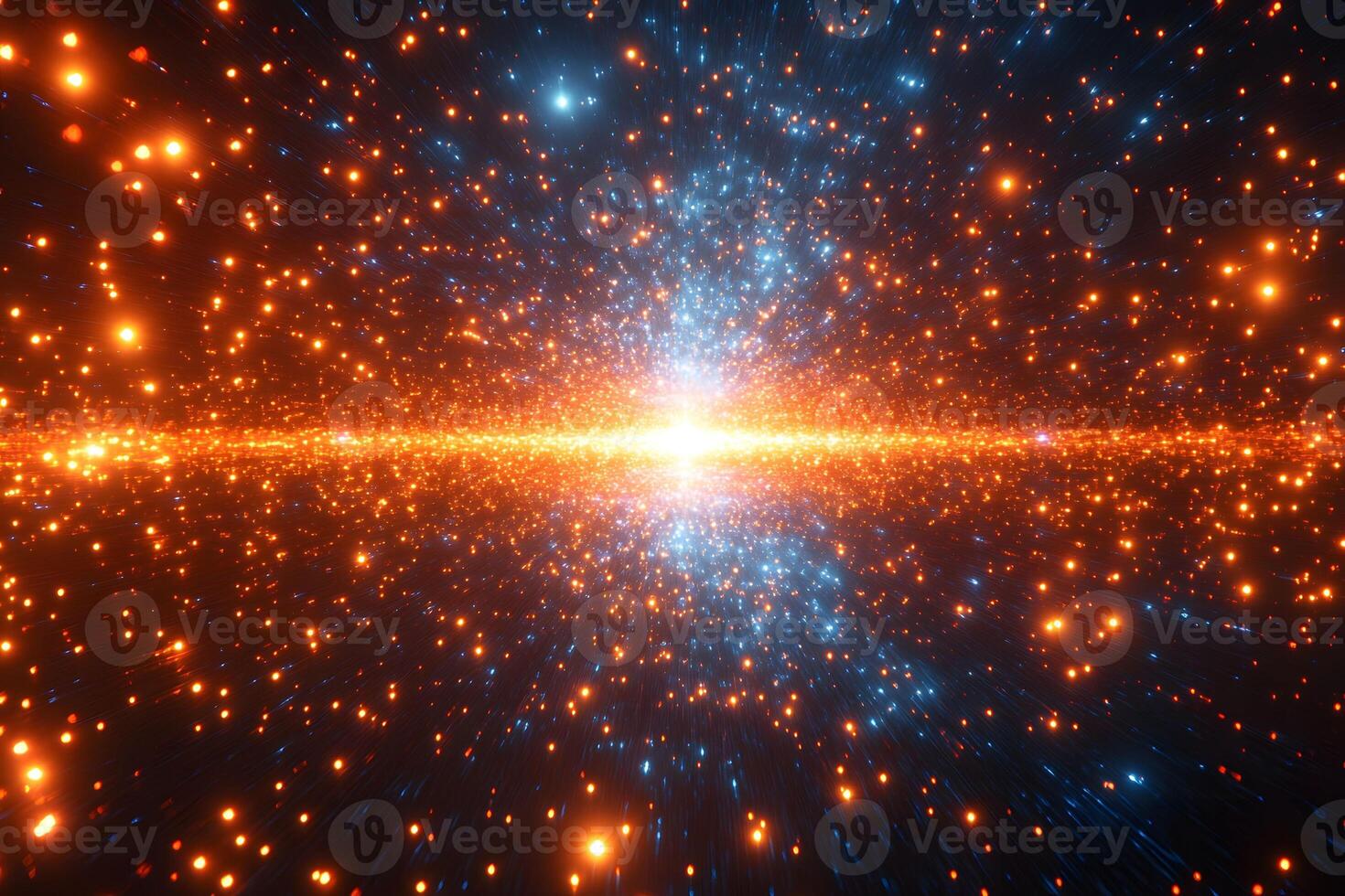 Cosmic Energy Burst Vibrant Starfield and Light Explosion for Sci-Fi Design photo