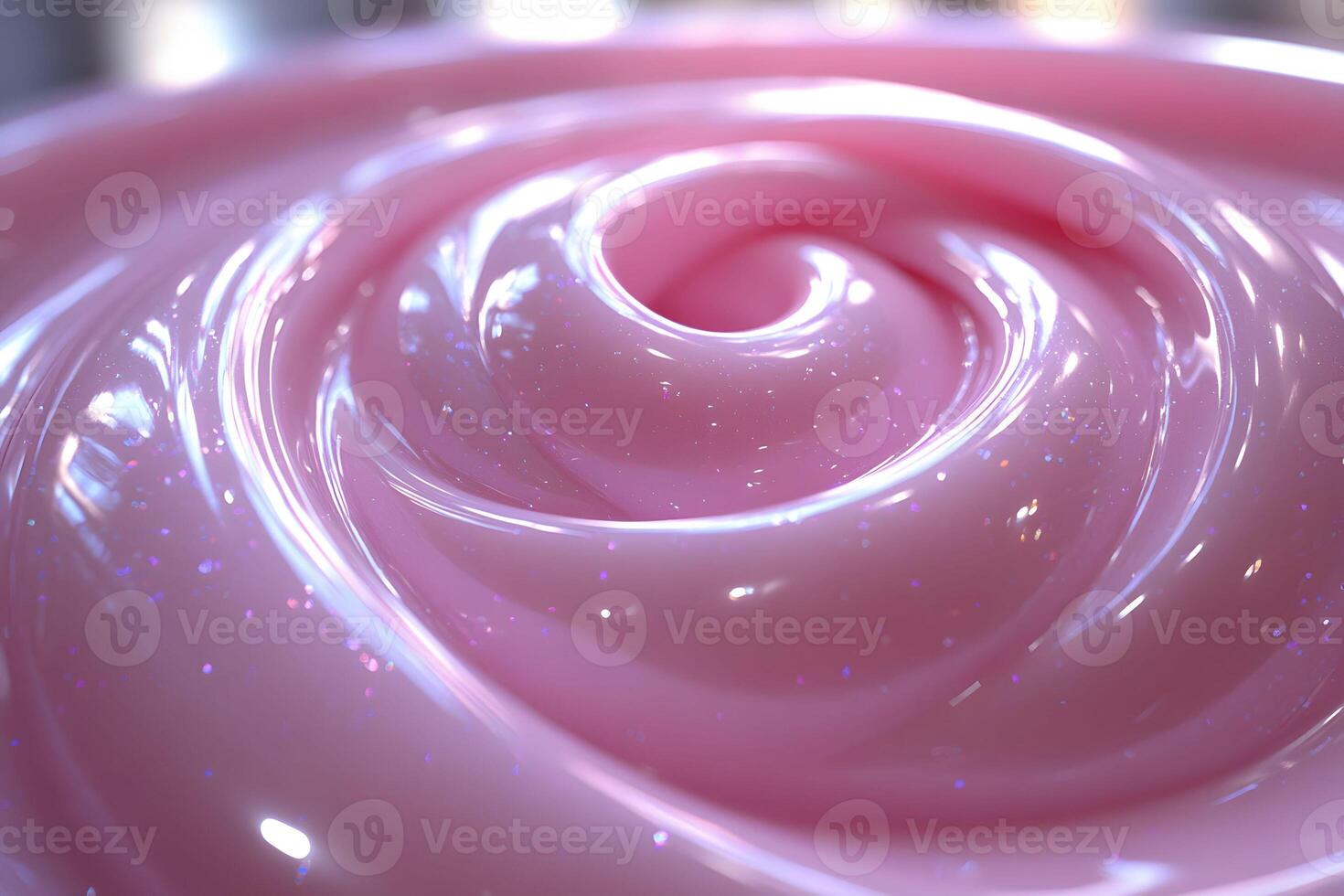 Mesmerizing Swirl of Shimmering Pink Gloss - Perfect for Design and Art Concepts photo