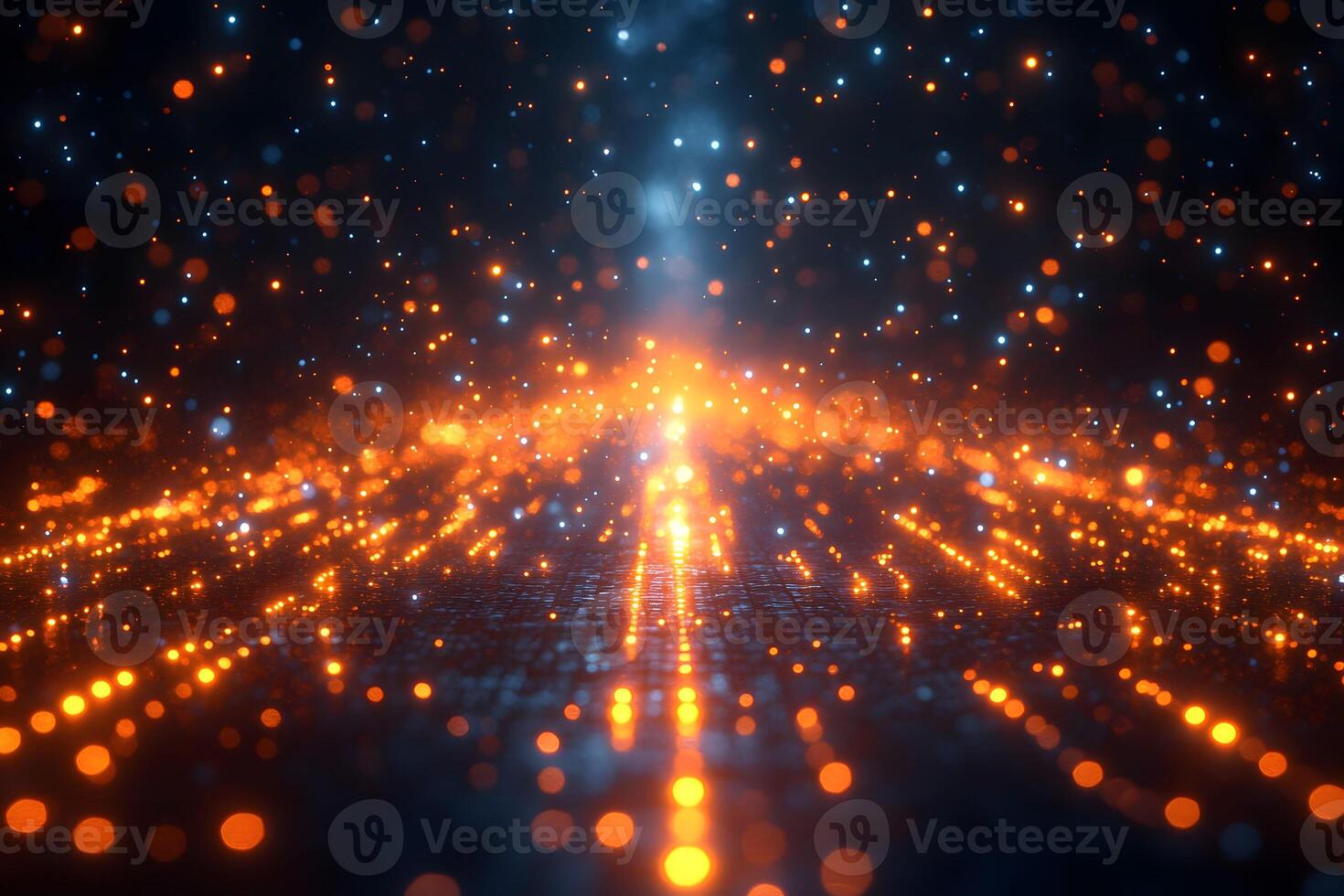Futuristic Abstract Technology Background with Glowing Lights photo