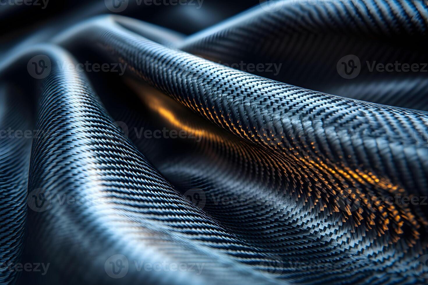 Luxurious Black Carbon Fiber Texture with Metallic Shine for Modern Design Concepts photo