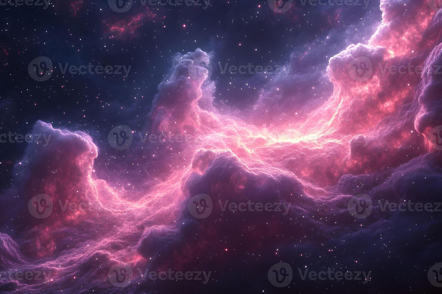 Mesmerizing Cosmic Nebula Abstract Space Art for Digital Design and Decor photo