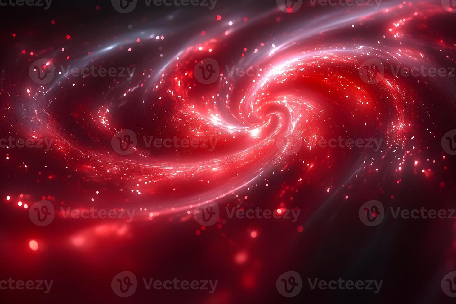 Vibrant Red Swirling Galaxy - Cosmic Abstract for Design and Art Projects photo
