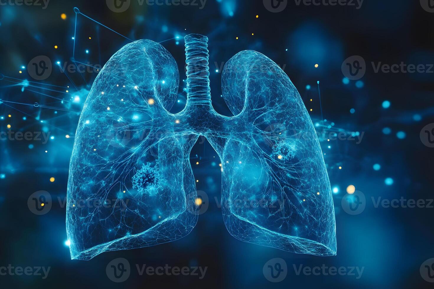 Innovative 3D Visualization of Human Respiratory System in Digital Network photo