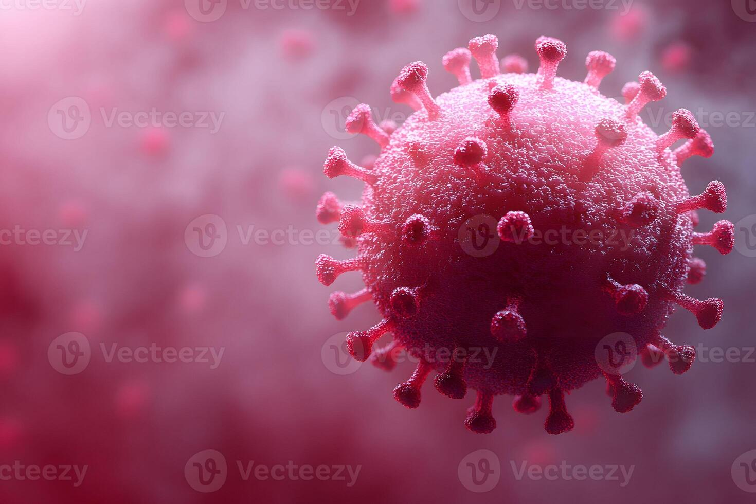 Microscopic View of Virus Structure for Medical and Scientific Research photo
