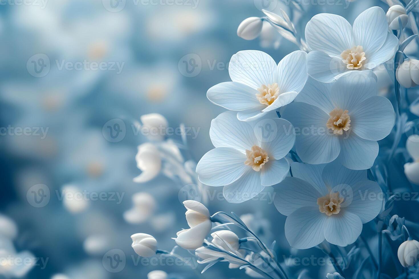 Elegant Blue Flowers for Nature-Themed Design and Decor Projects photo