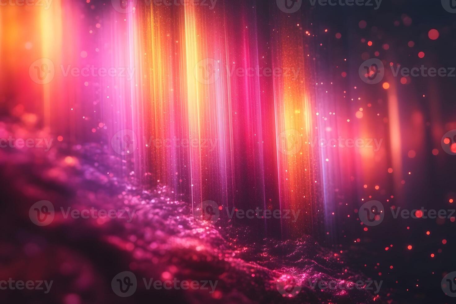 Colorful Abstract Light Beams and Sparkles in a Vibrant Cosmic Scene photo