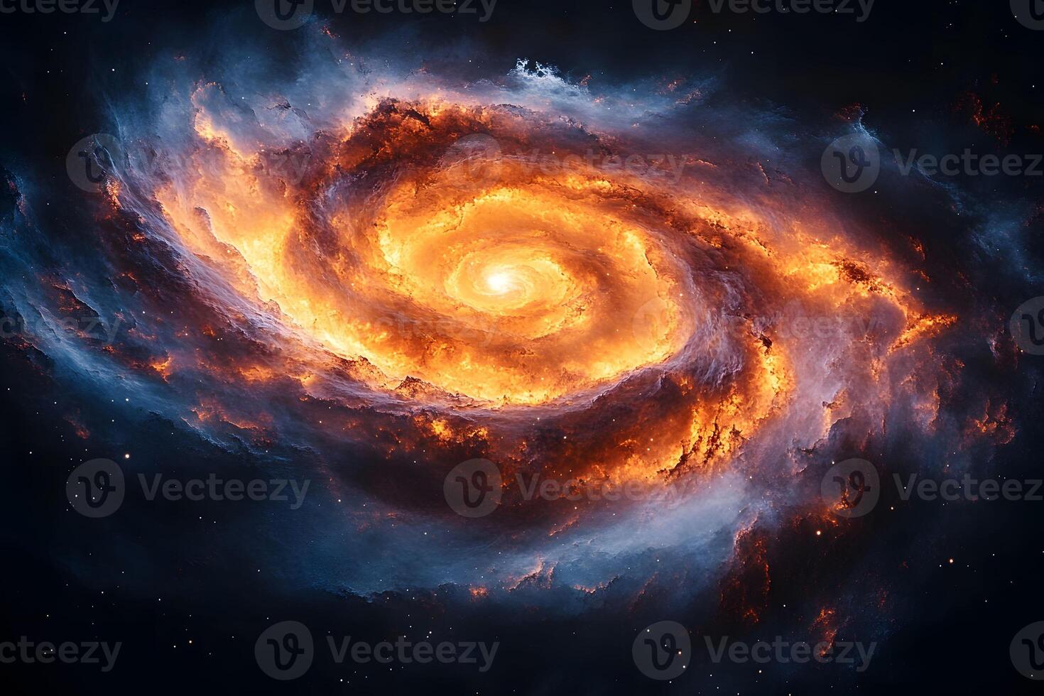 Vivid Cosmic Spiral Nebula in Space Surreal Celestial Artwork for Posters photo