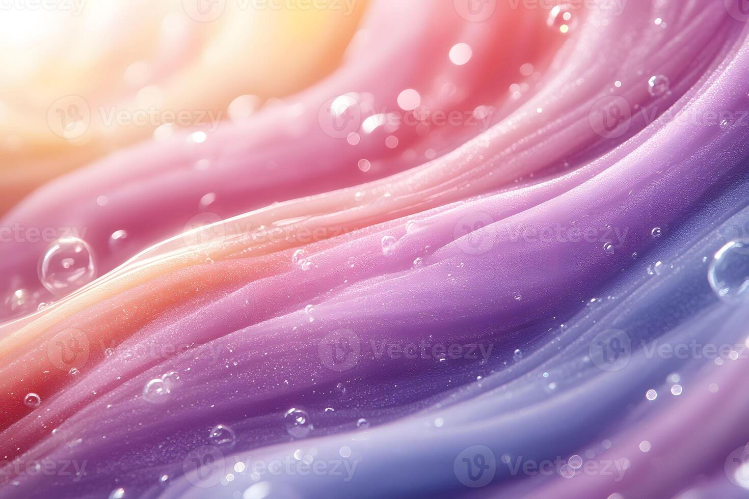 Vibrant Abstract Fluid Waves with Iridescent Pastel Colors for Modern Design photo