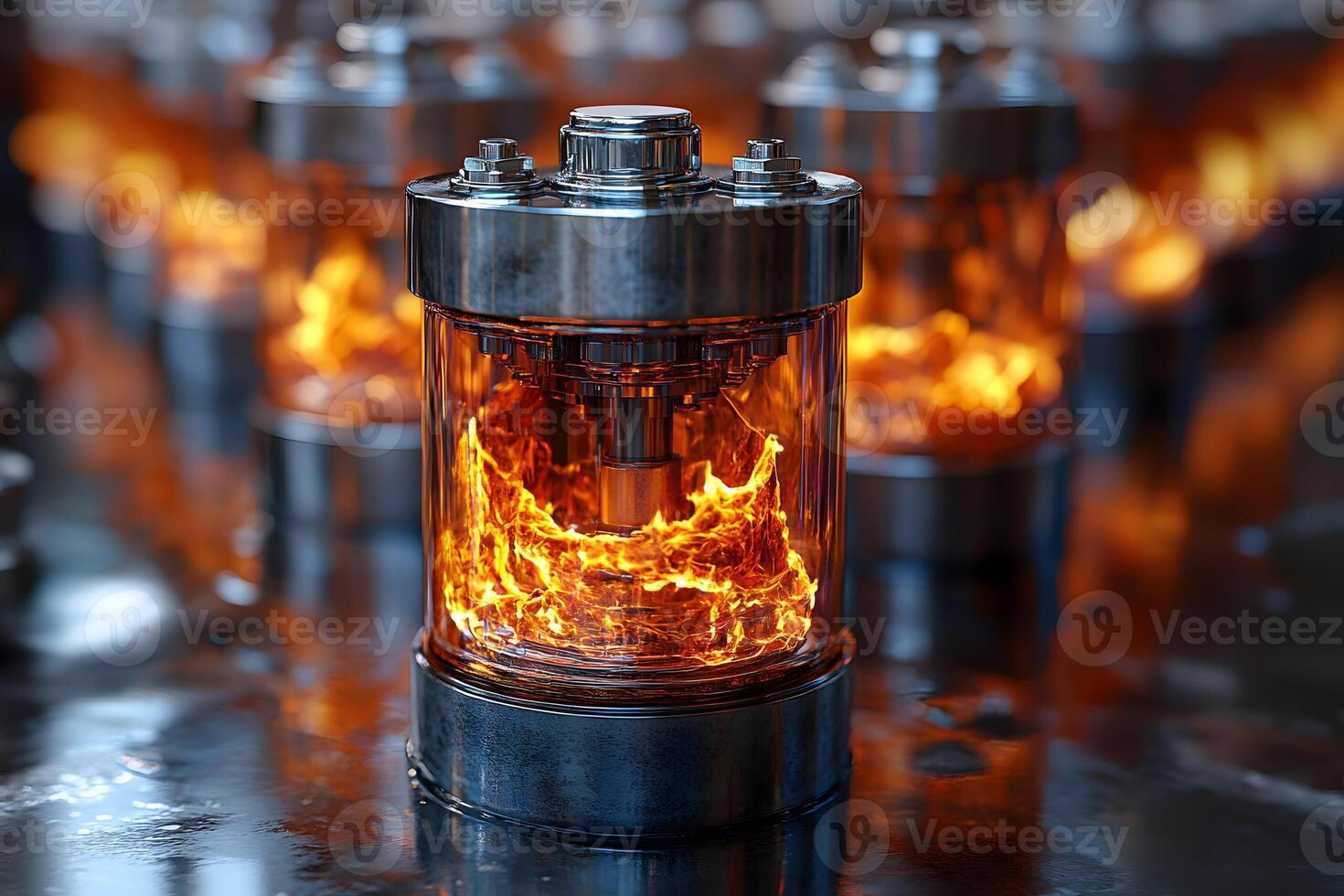 Futuristic Energy Core Concept for Sci-Fi Designs and Technology Posters photo