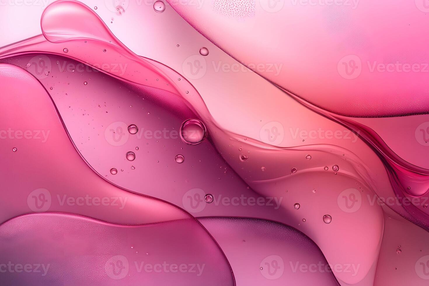 Abstract Pink Fluid Art with Bubbles for Modern Decor and Design Inspiration photo